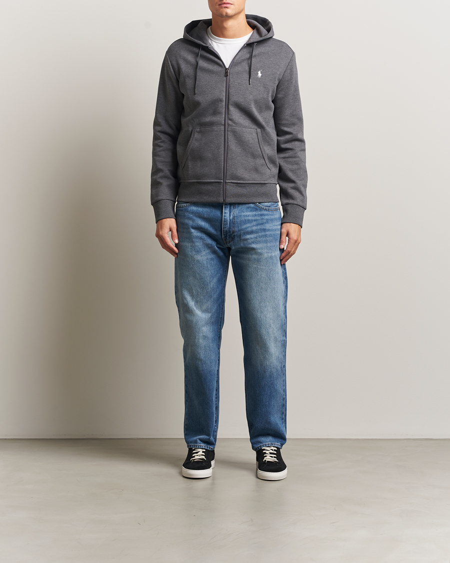 Hombres | Jerséis y prendas de punto | Polo Ralph Lauren | Double Knitted Full-Zip Hoodie Barclay Heather