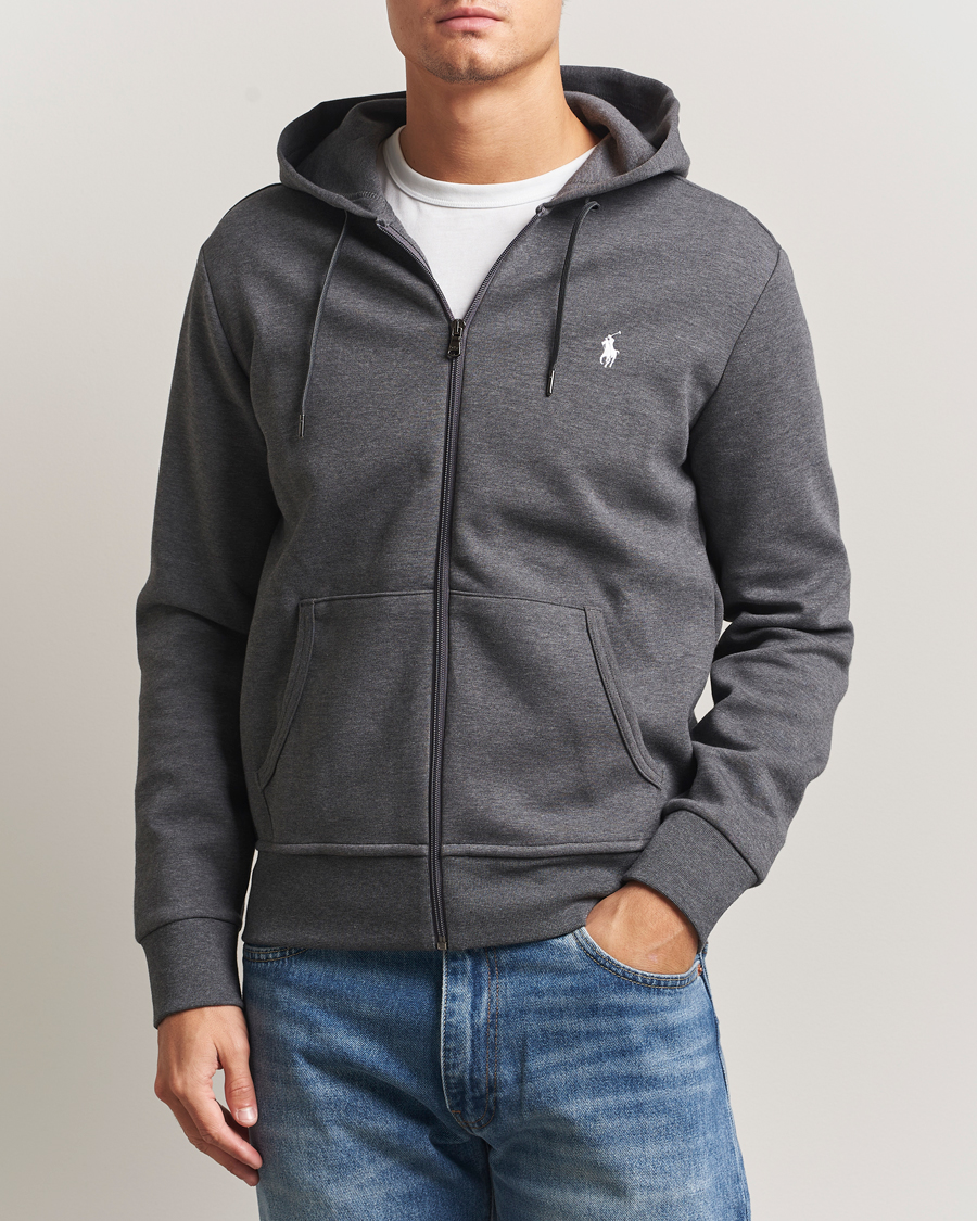 Hombres | Jerséis y prendas de punto | Polo Ralph Lauren | Double Knitted Full-Zip Hoodie Barclay Heather