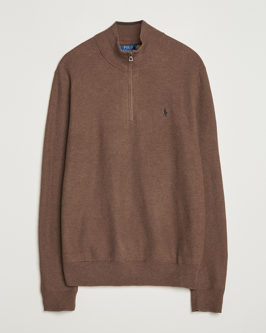 Hombres | Jerséis y prendas de punto | Polo Ralph Lauren | Textured Half Zip Nutmeg Brown