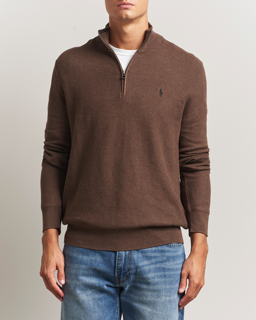 Hombres | Jerséis y prendas de punto | Polo Ralph Lauren | Textured Half Zip Nutmeg Brown