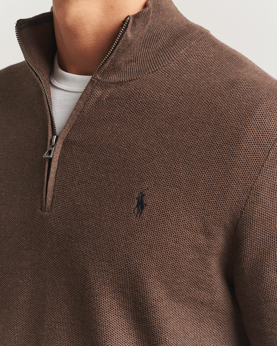 Hombres | Jerséis y prendas de punto | Polo Ralph Lauren | Textured Half Zip Nutmeg Brown
