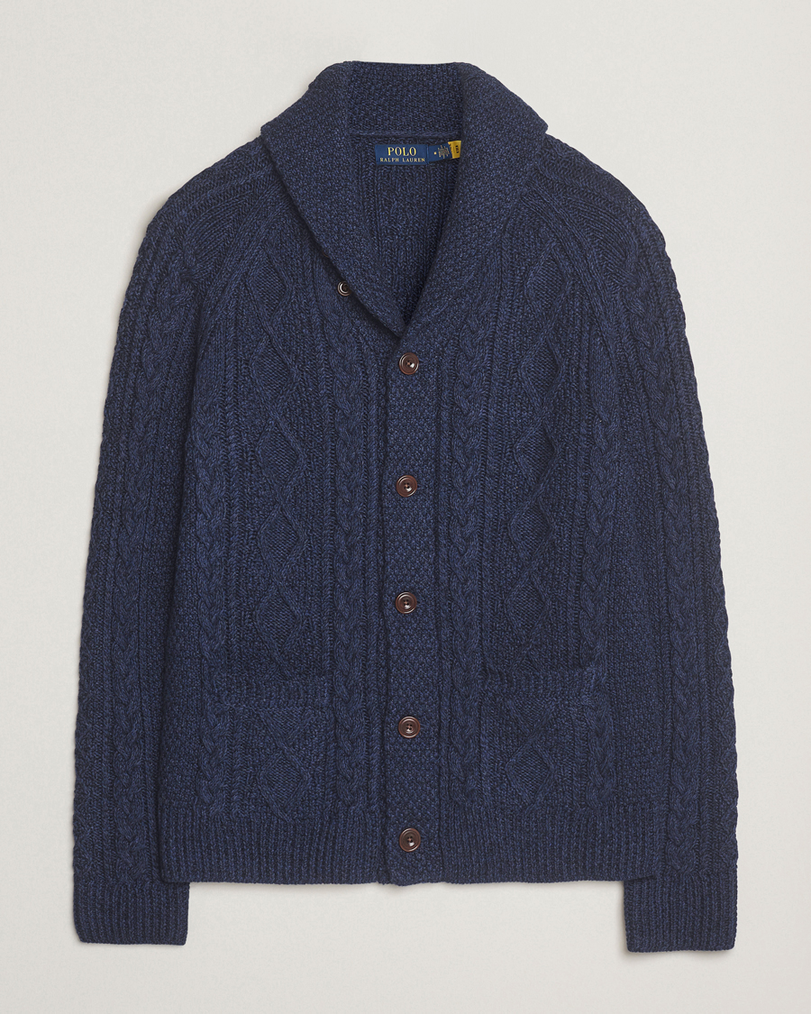Hombres | Jerséis y prendas de punto | Polo Ralph Lauren | Cotton Shawl Cardigan Navy Heather