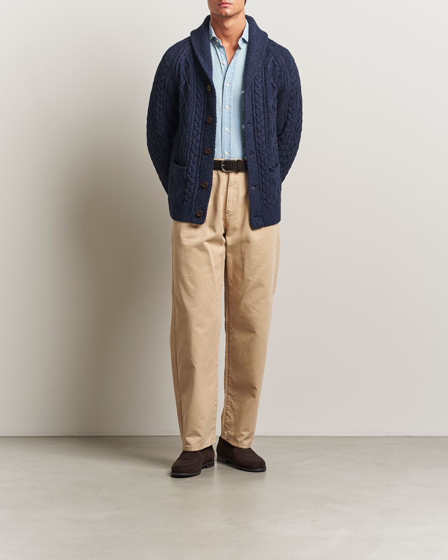 Hombres | Jerséis y prendas de punto | Polo Ralph Lauren | Cotton Shawl Cardigan Navy Heather