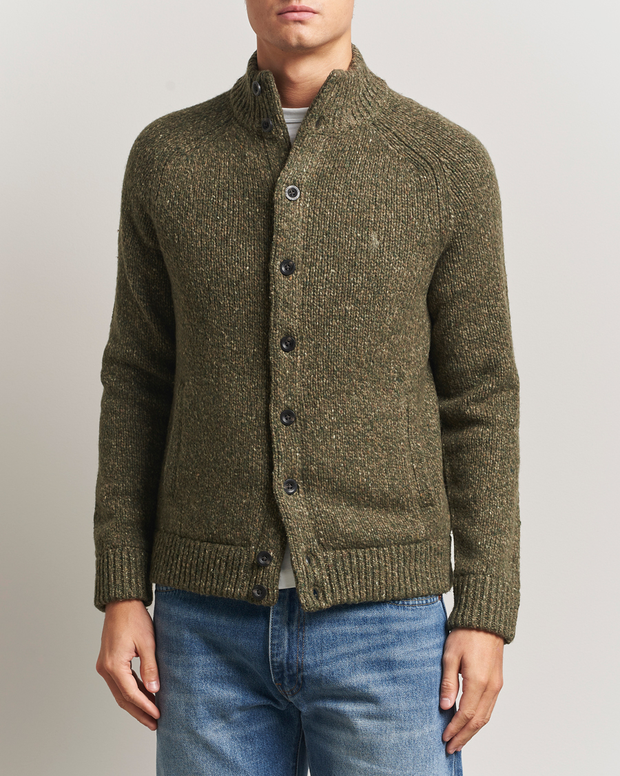 Hombres | Jerséis y prendas de punto | Polo Ralph Lauren | Wool Blend Button Cardigan Olive Marl