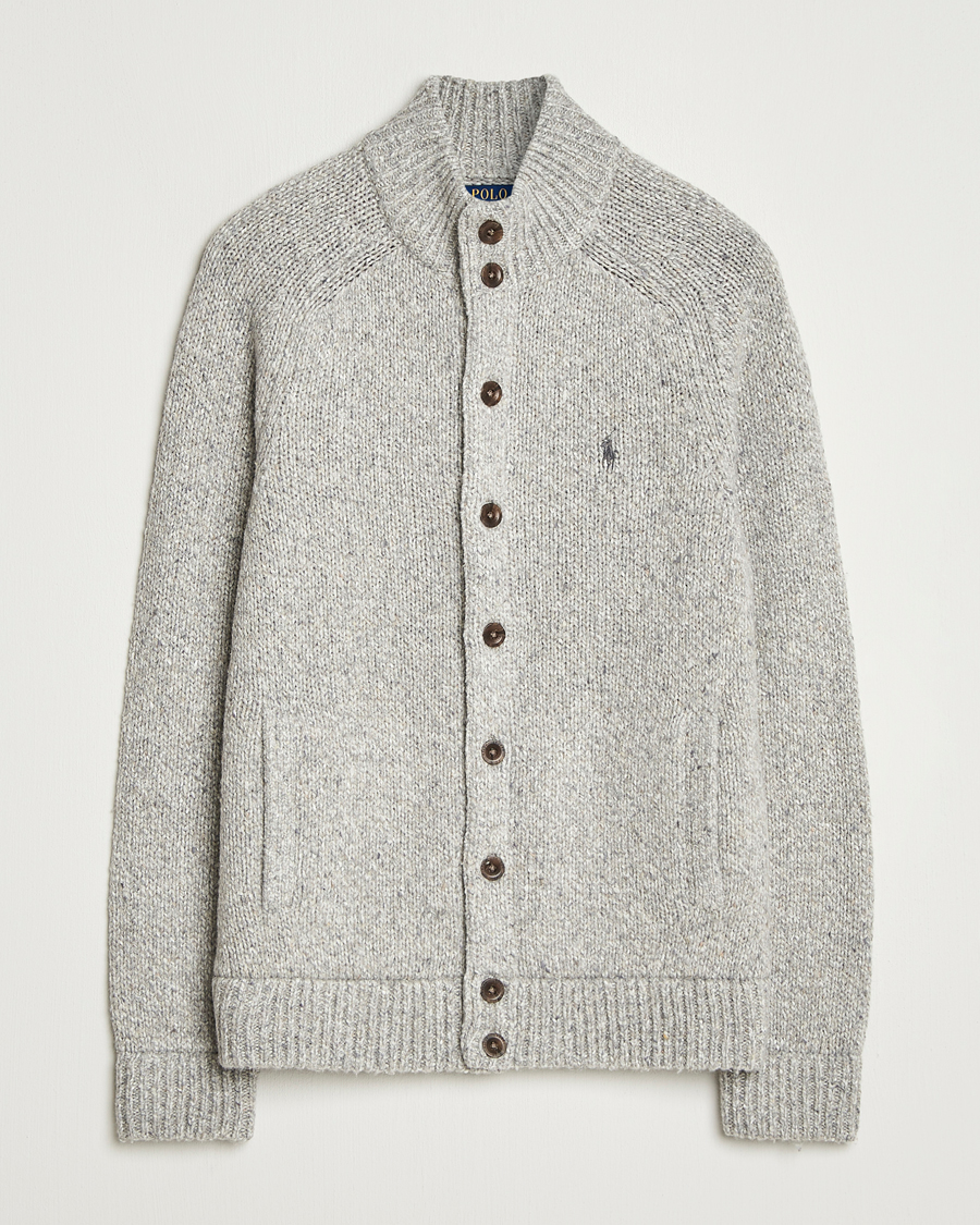 Hombres | Jerséis y prendas de punto | Polo Ralph Lauren | Wool Blend Button Cardigan Grey Marl