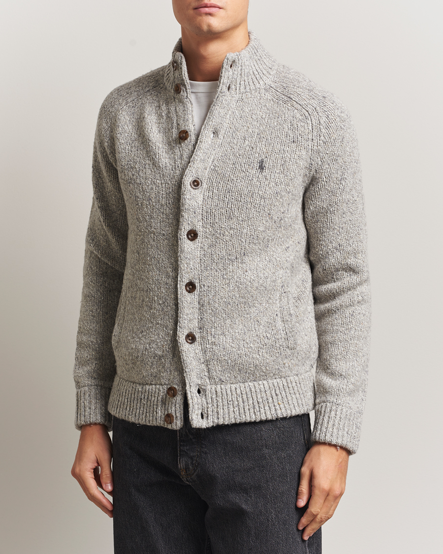 Hombres | Jerséis y prendas de punto | Polo Ralph Lauren | Wool Blend Button Cardigan Grey Marl