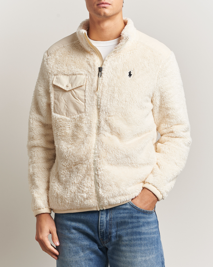 Hombres | Jerséis y prendas de punto | Polo Ralph Lauren | Curly Hi-Pile Full Zip Andover Cream