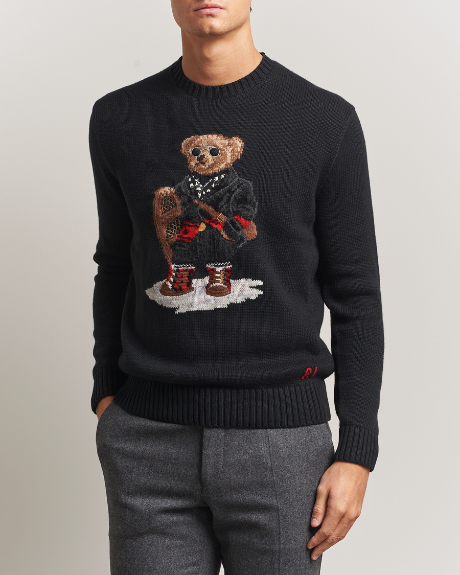 Hombres | Jerséis y prendas de punto | Polo Ralph Lauren | Holiday Bear Cotton Sweater Polo Black