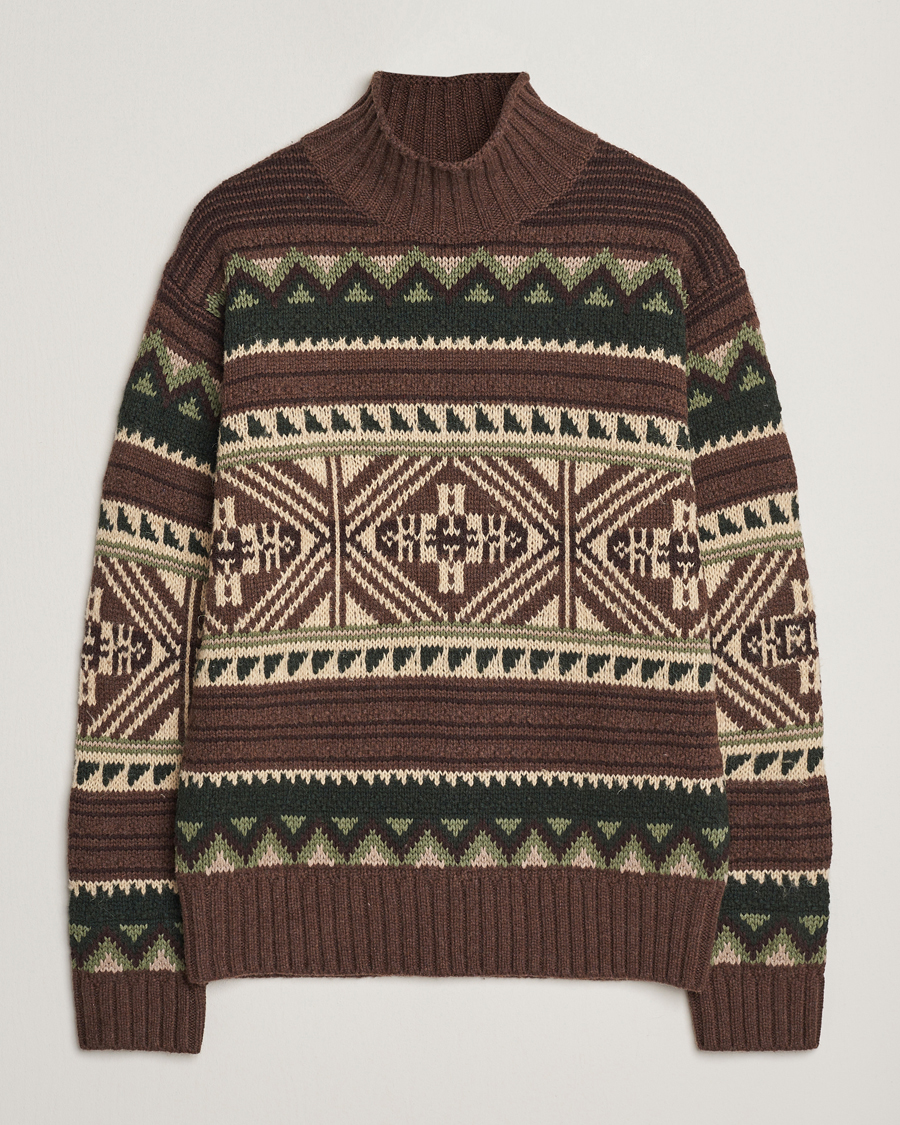 Hombres | Jerséis y prendas de punto | Polo Ralph Lauren | Wool Cotton Blend Sweater Brown Combo