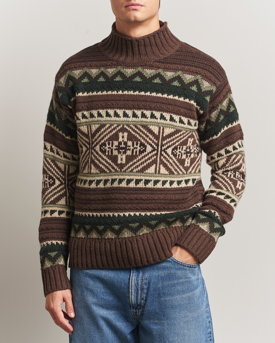 Hombres | Jerséis y prendas de punto | Polo Ralph Lauren | Wool Cotton Blend Sweater Brown Combo