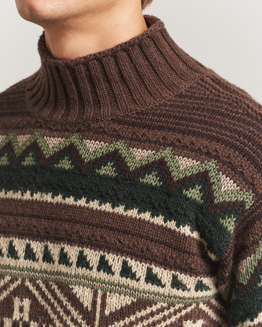 Hombres | Jerséis y prendas de punto | Polo Ralph Lauren | Wool Cotton Blend Sweater Brown Combo