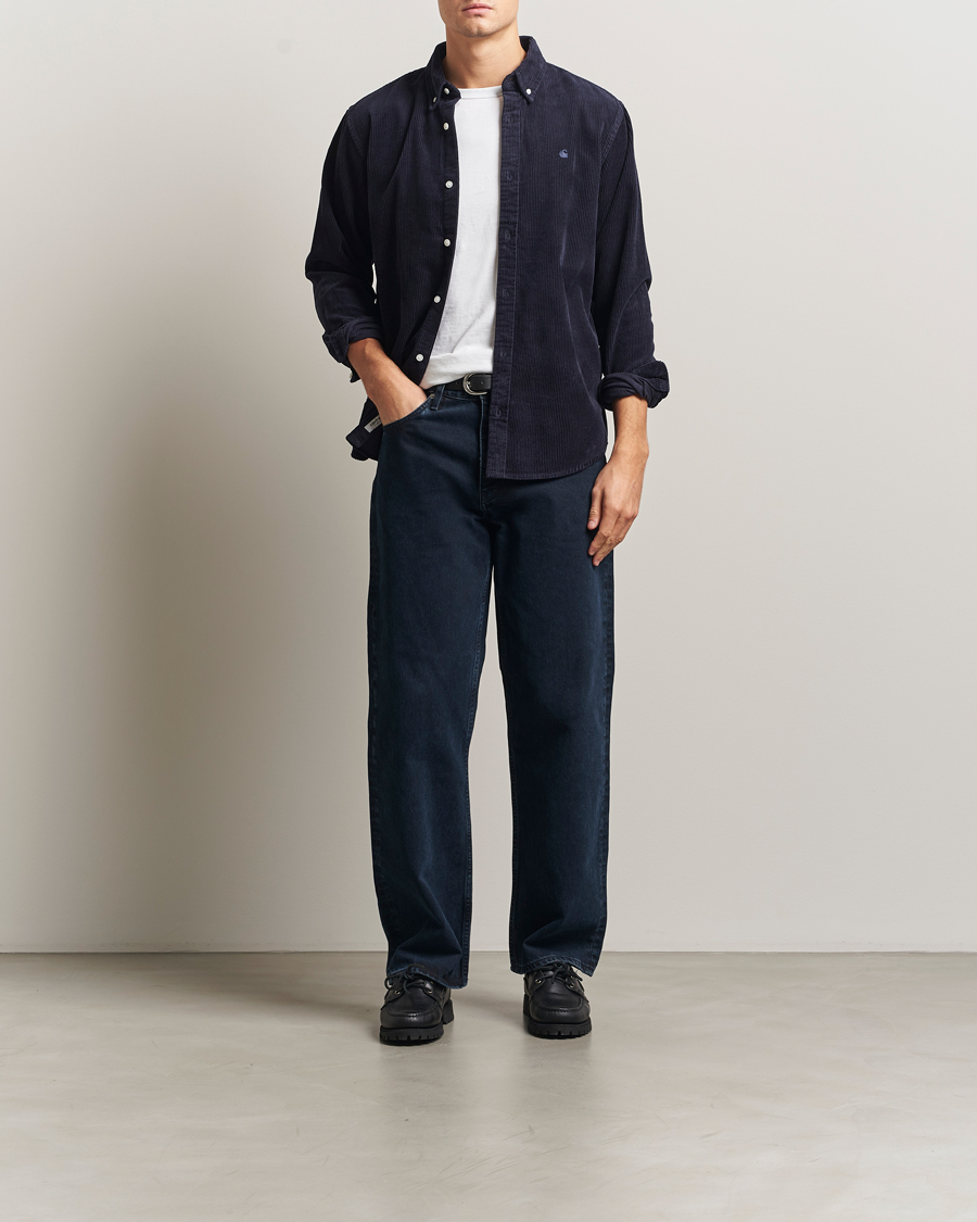 Hombres | Camisas | Carhartt WIP | Madison Cord Shirt Dark Navy