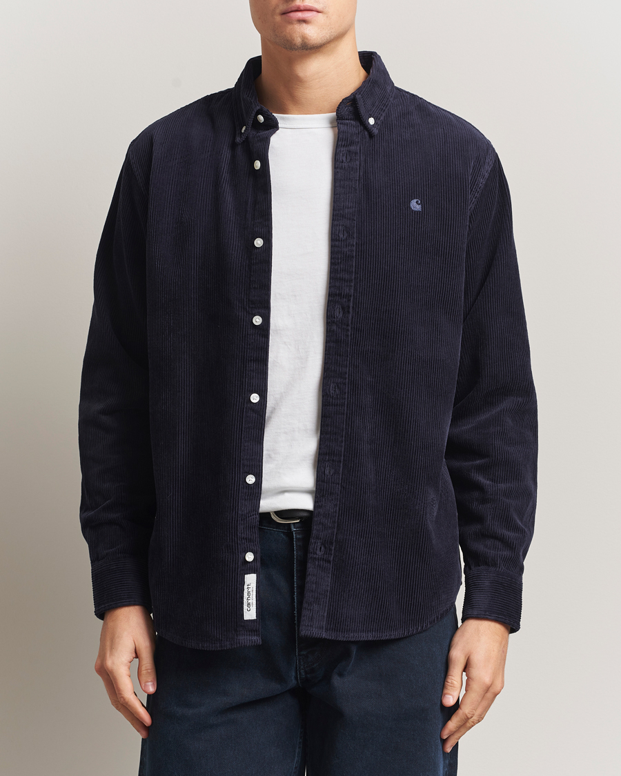 Hombres | Camisas | Carhartt WIP | Madison Cord Shirt Dark Navy