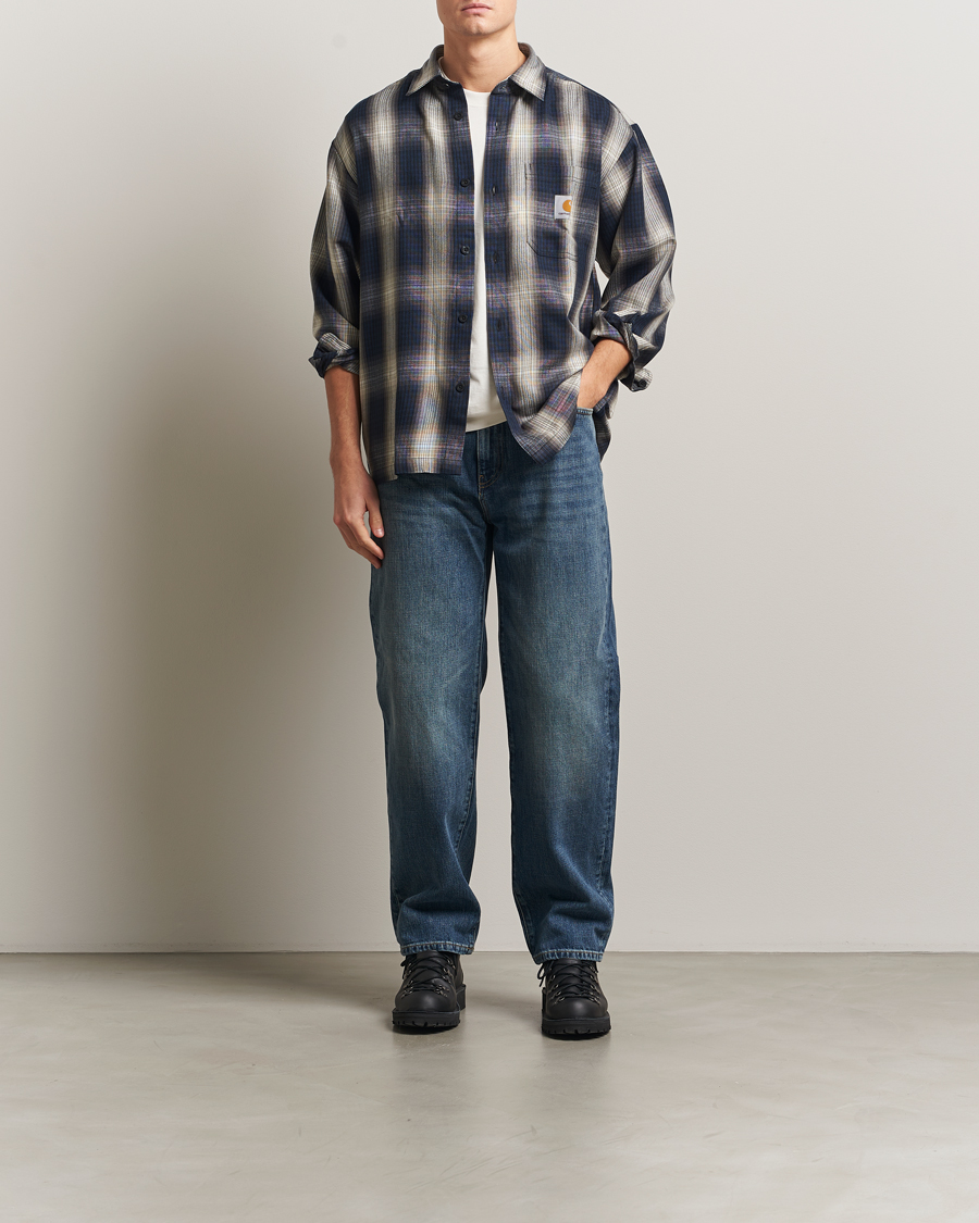 Hombres | Pantalones | Carhartt WIP | Aaron Pant Camano Denim Dark Used