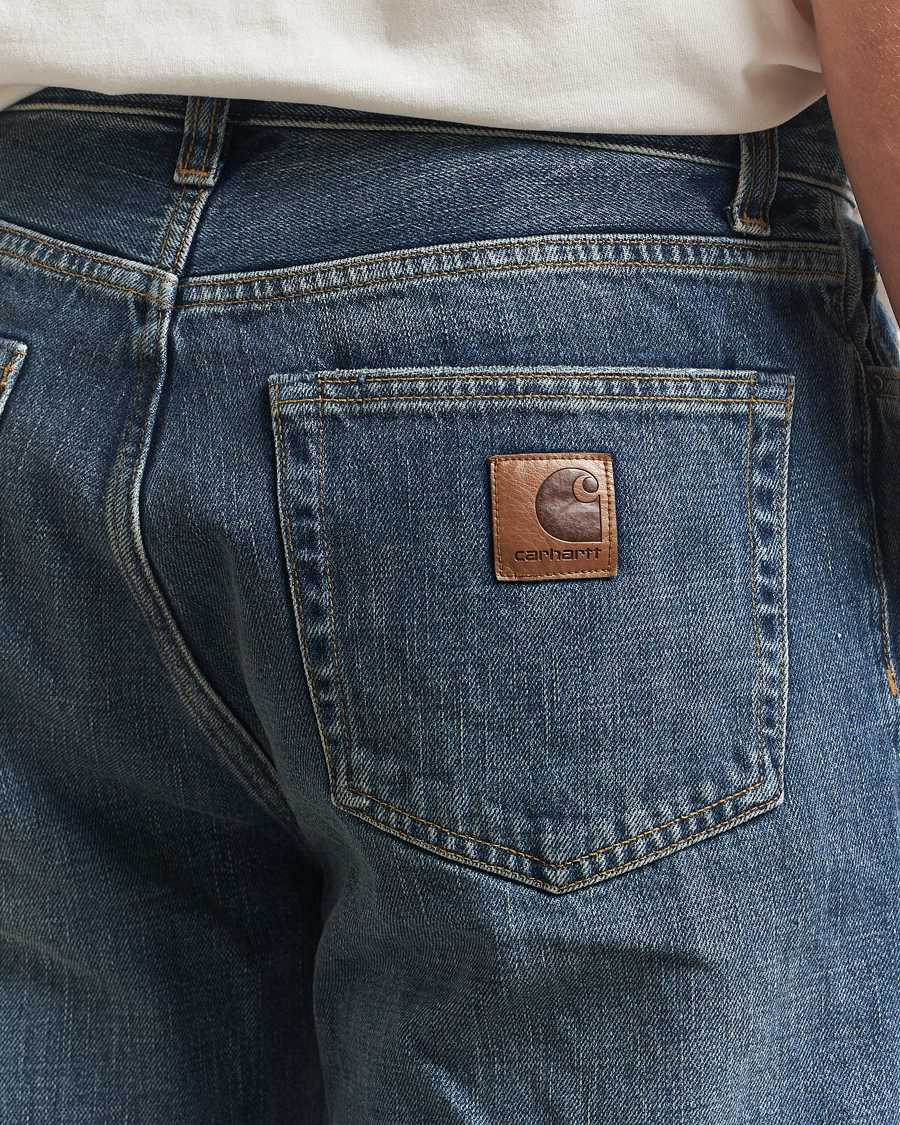 Hombres | Pantalones | Carhartt WIP | Aaron Pant Camano Denim Dark Used