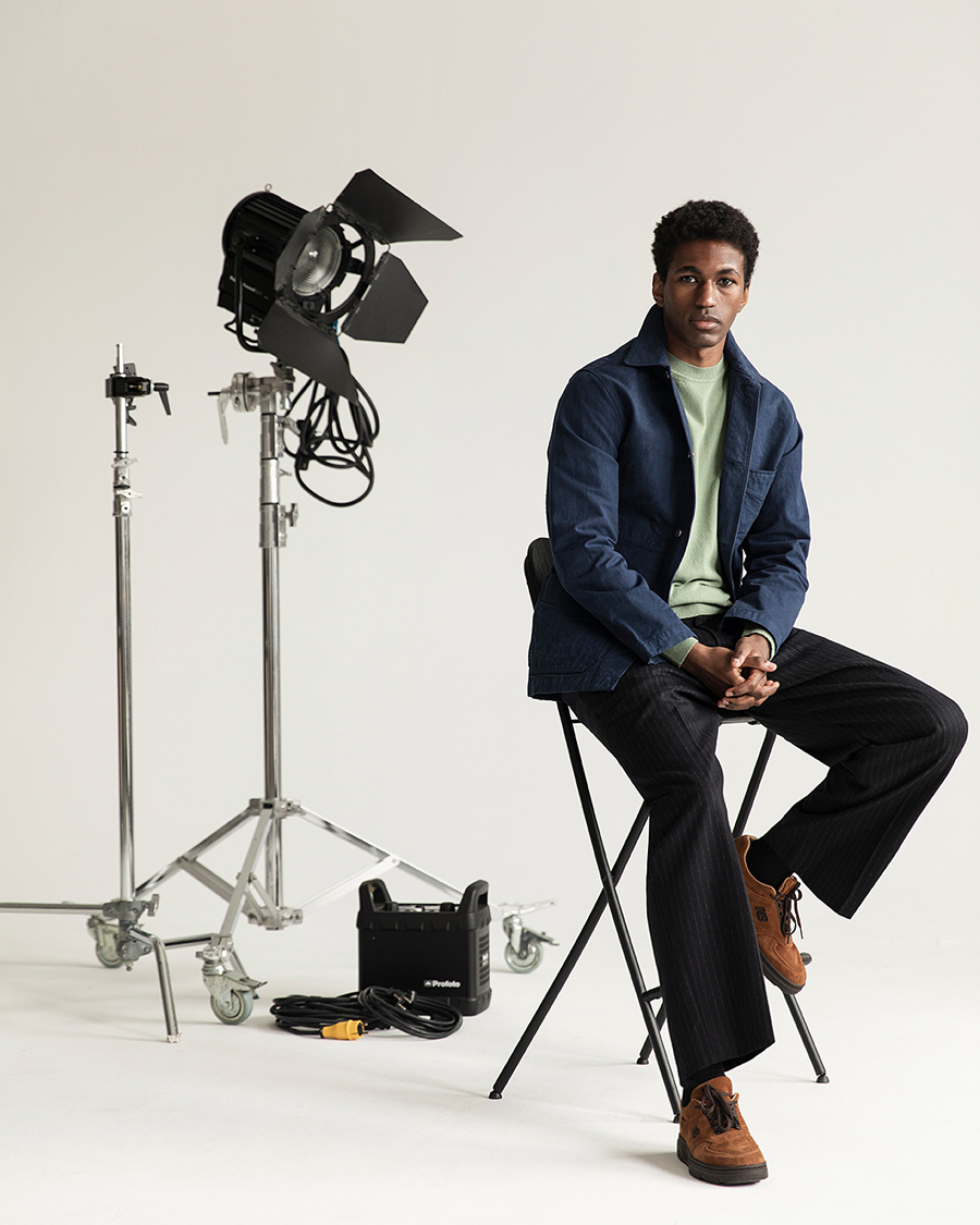 Hombres | Abrigos y chaquetas | Drake's | Duck Cotton Canvas Chore Coat Navy