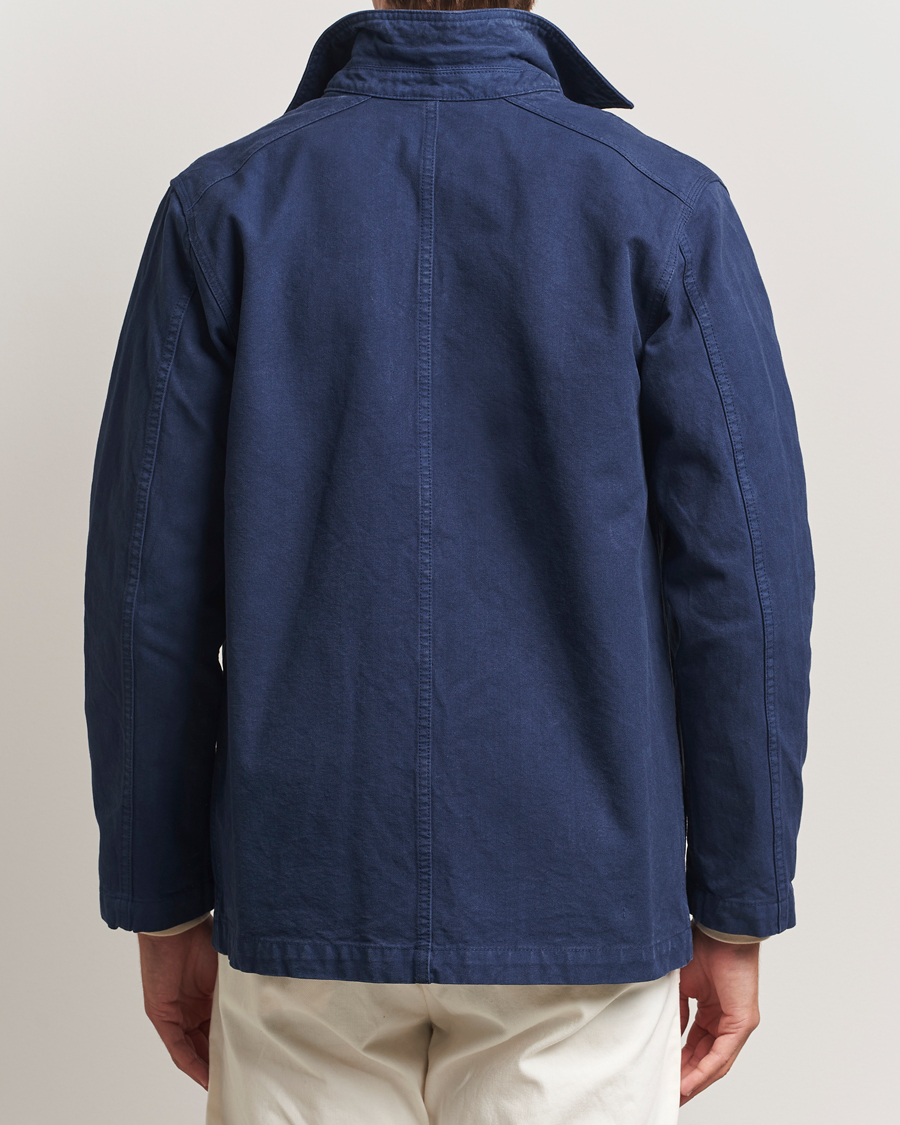 Hombres | Abrigos y chaquetas | Drake's | Duck Cotton Canvas Chore Coat Navy