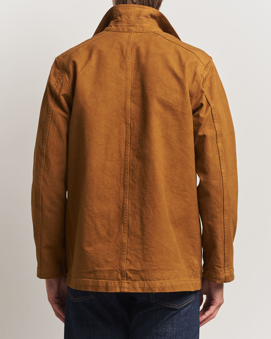Hombres | Abrigos y chaquetas | Drake's | Duck Cotton Canvas Chore Coat Tobacco