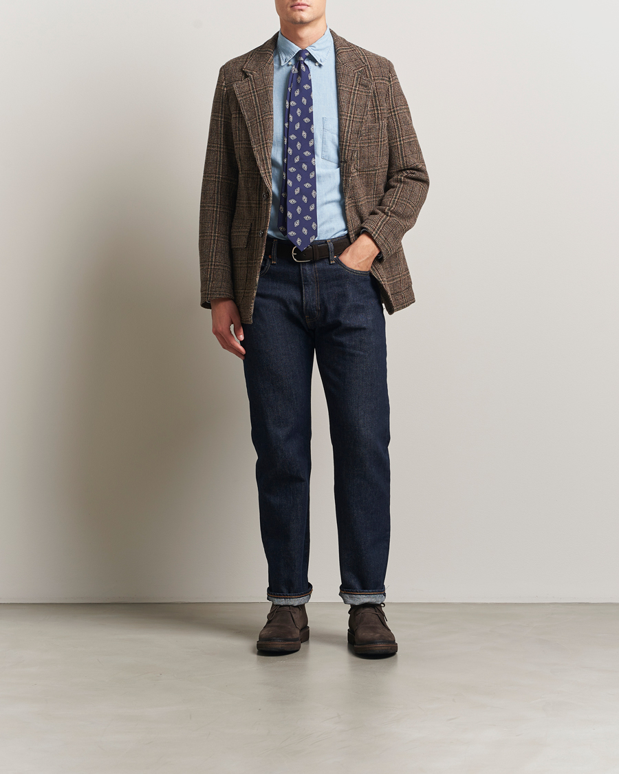Hombres | Blazers | Drake's | MKVII Harris Tweed Blazer Brown