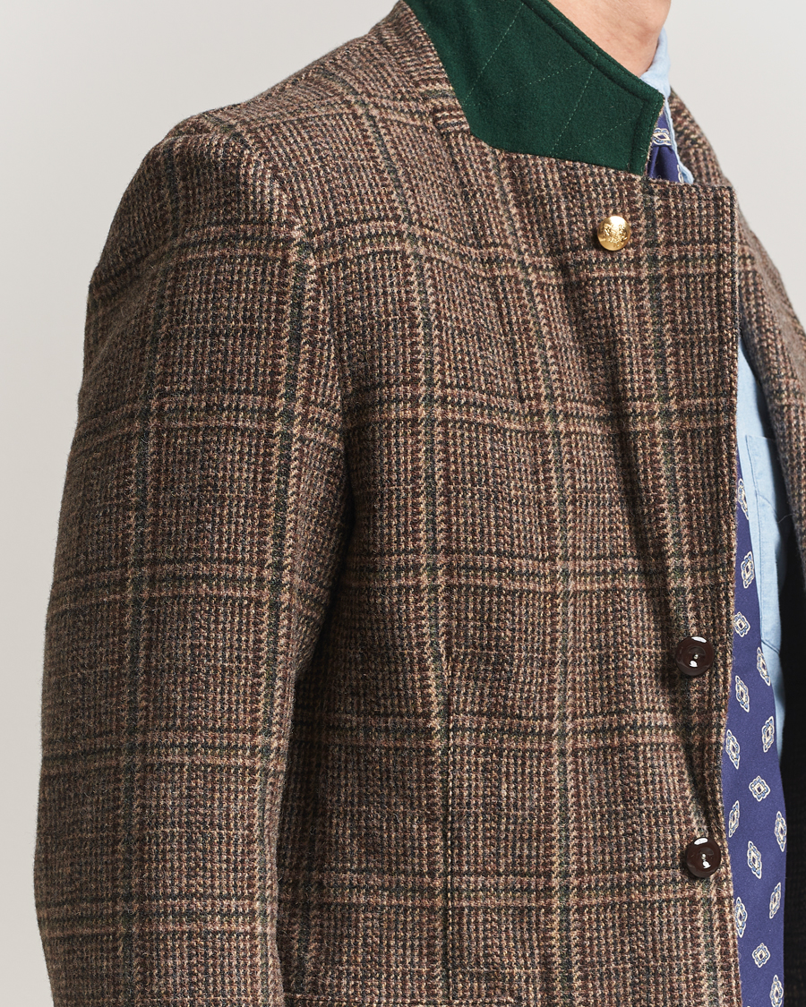 Hombres | Blazers | Drake's | MKVII Harris Tweed Blazer Brown