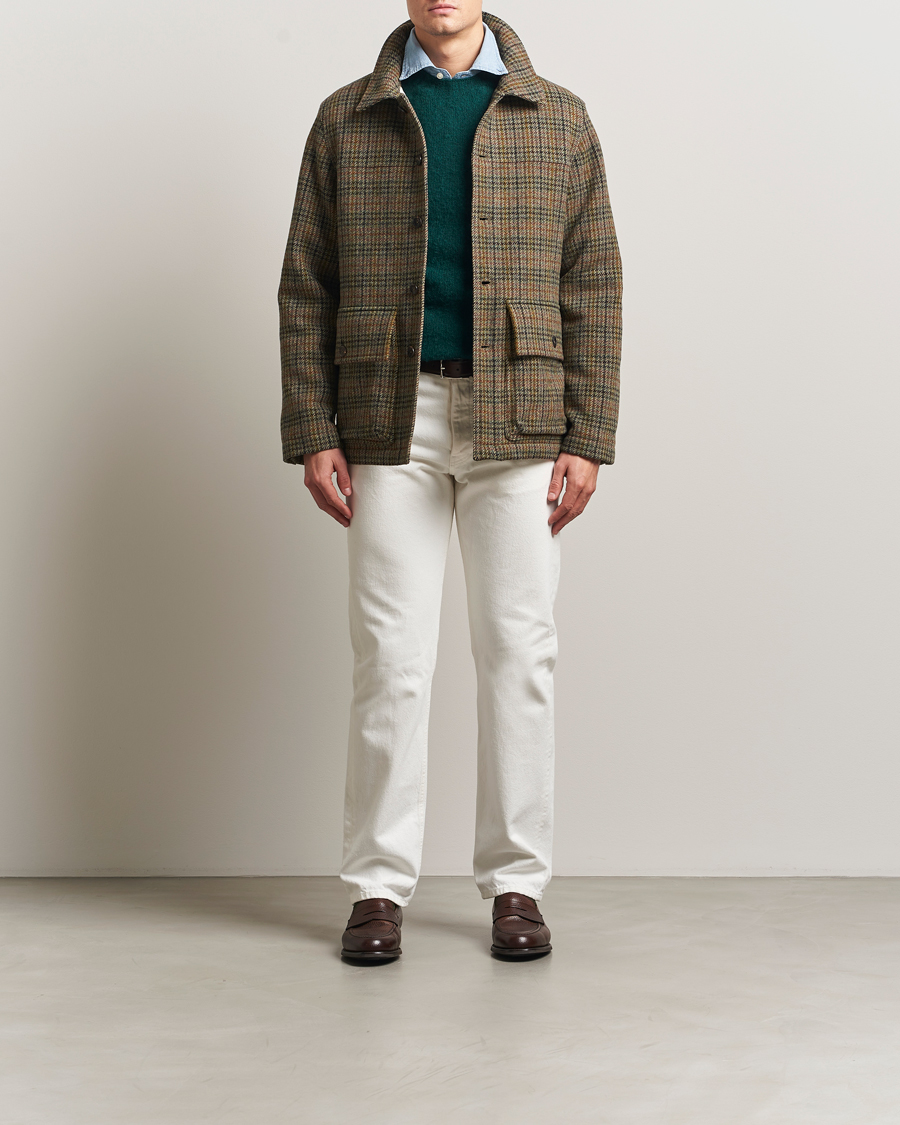 Hombres | Abrigos y chaquetas | Drake's | Check Tweed Donkey Chore Green
