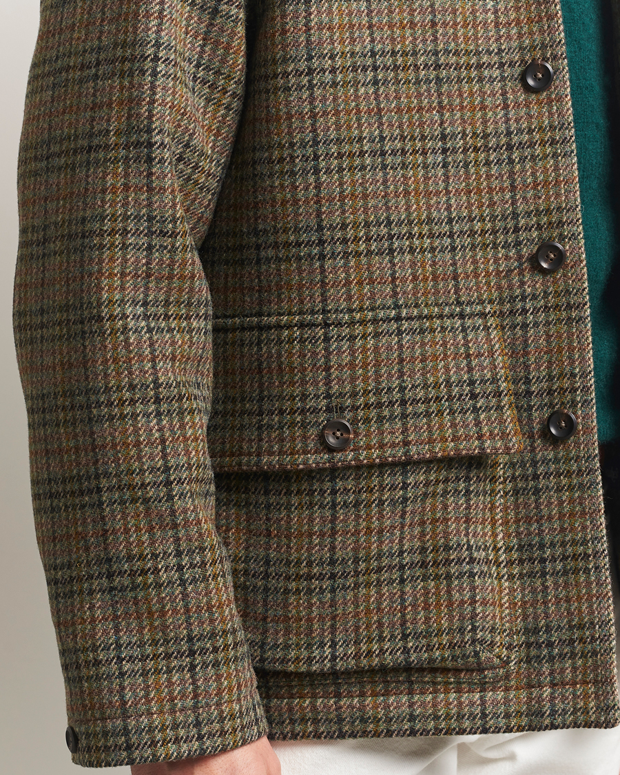 Hombres | Abrigos y chaquetas | Drake's | Check Tweed Donkey Chore Green