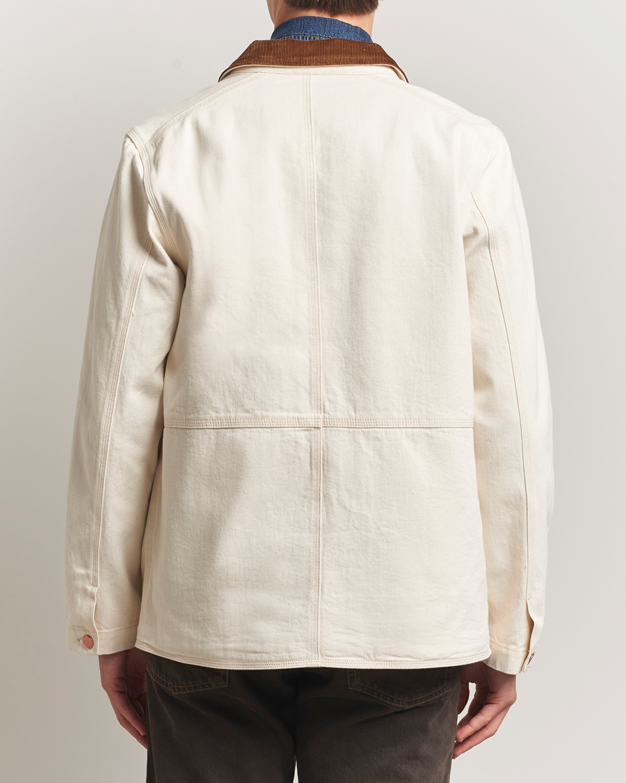 Hombres | Abrigos y chaquetas | Drake's | Denim Welder Jacket Ecru