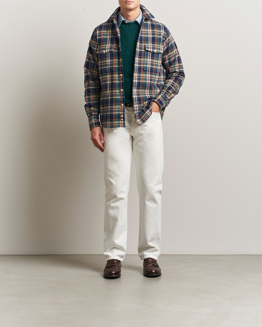 Hombres | Camisas | Drake's | Check Relaxed Block Shirt Multi