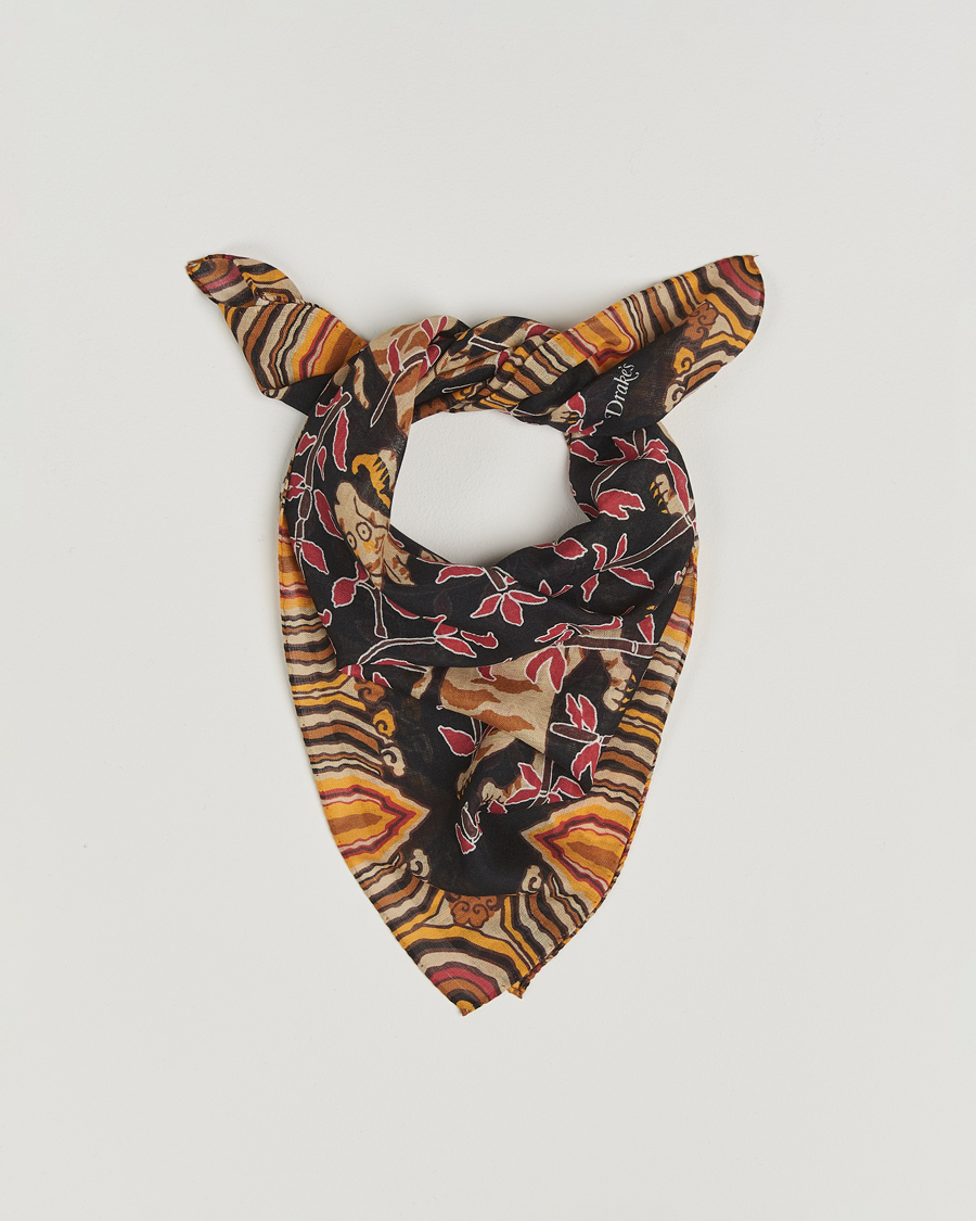 Hombres | Drake's Tiger Bandana Black | Drake's | Tiger Bandana Black