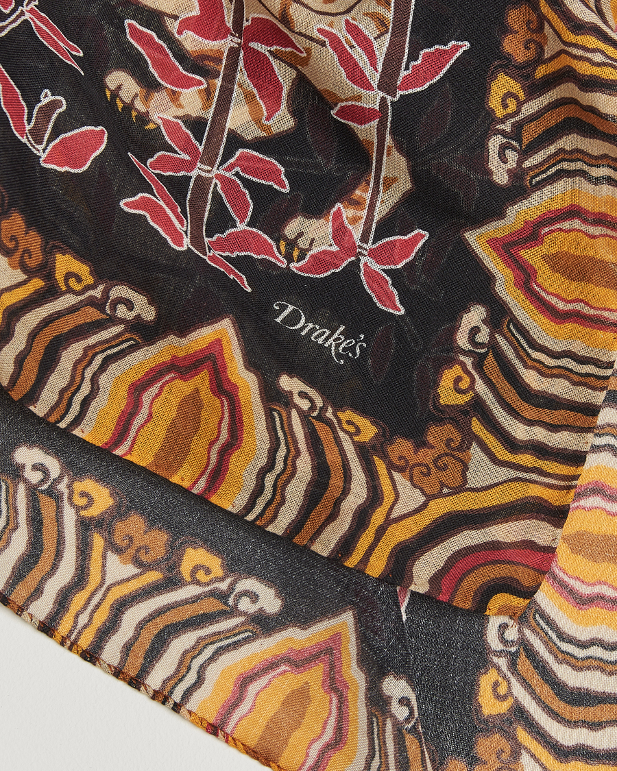 Hombres | Drake's Tiger Bandana Black | Drake's | Tiger Bandana Black