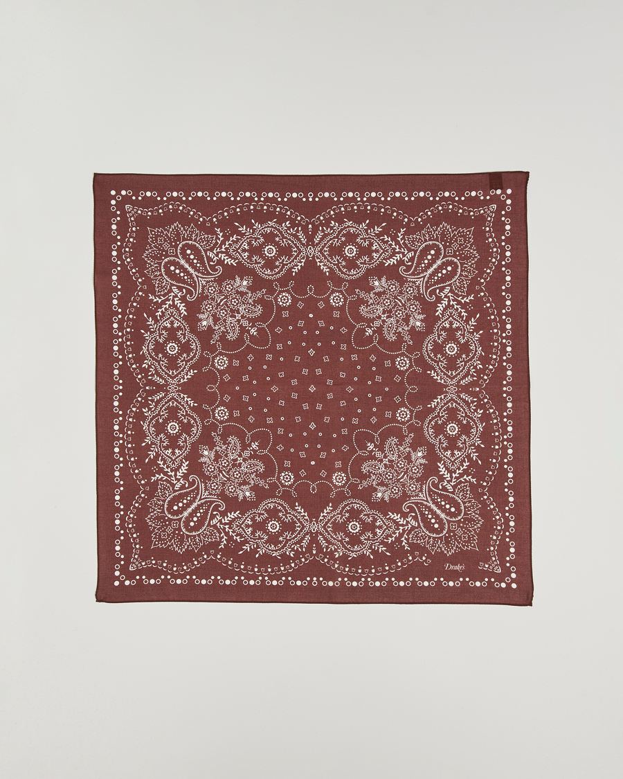 Hombres | Drake's Paisley Bandana Red | Drake's | Paisley Bandana Red