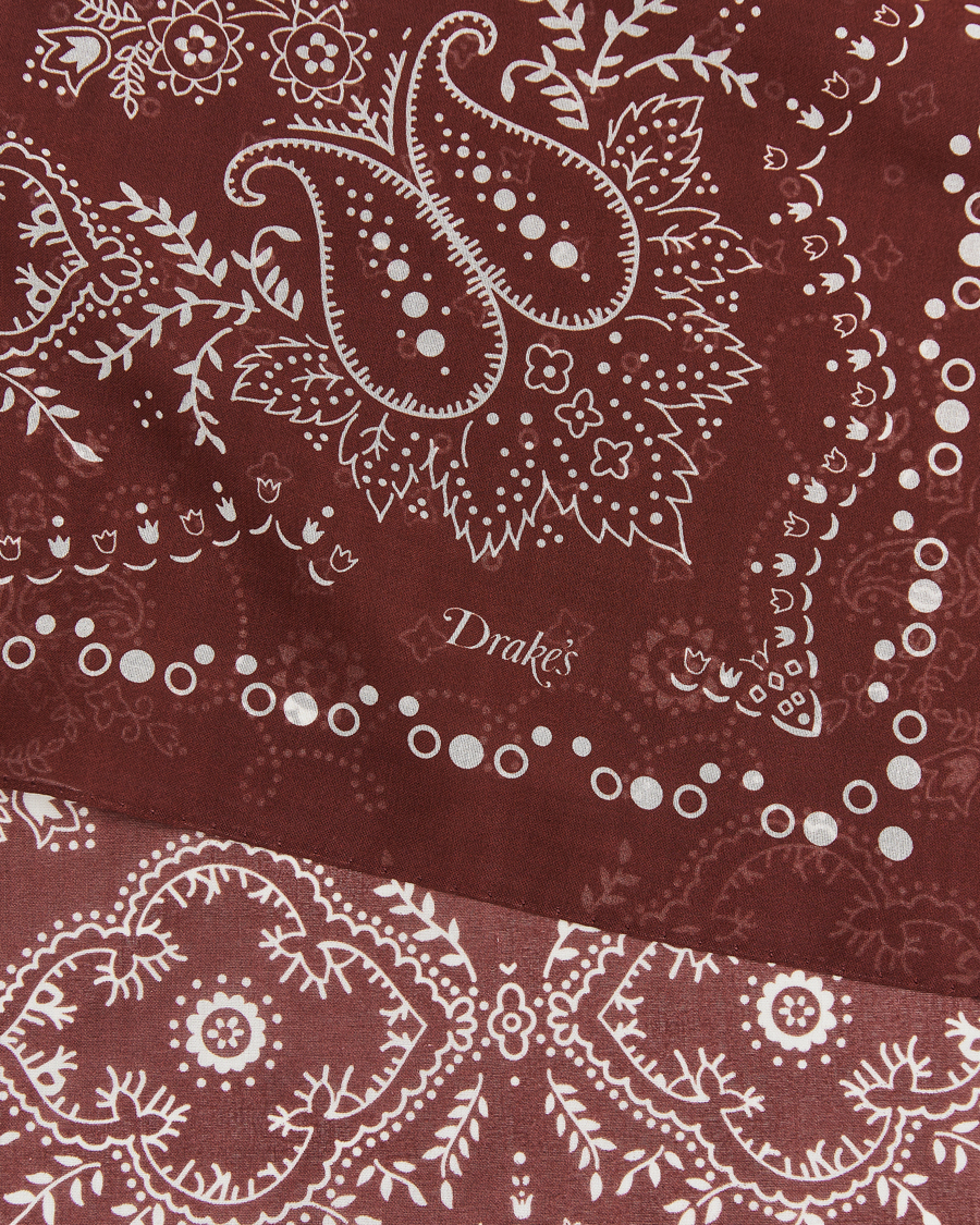 Hombres | Drake's Paisley Bandana Red | Drake's | Paisley Bandana Red