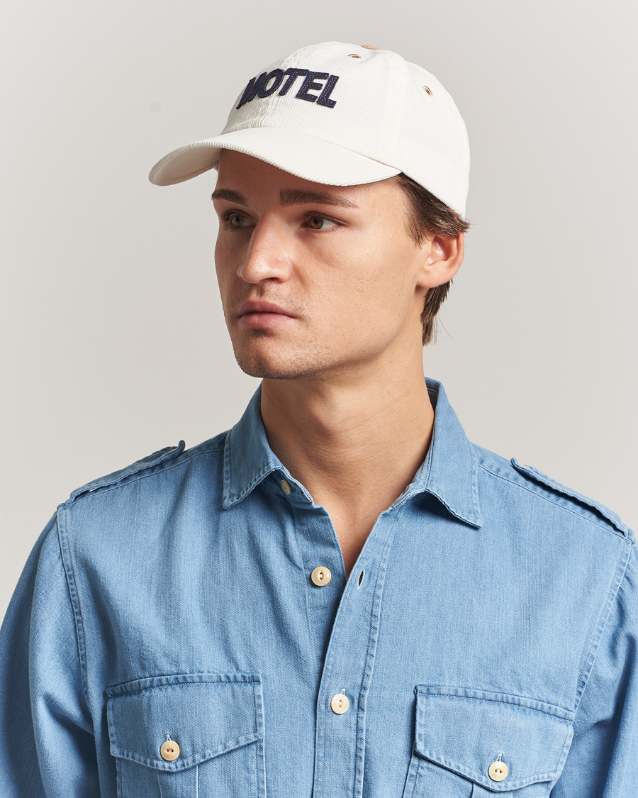 Hombres | Sombreros y gorras | Drake's | Motel Felt Baseball Cap Ecru
