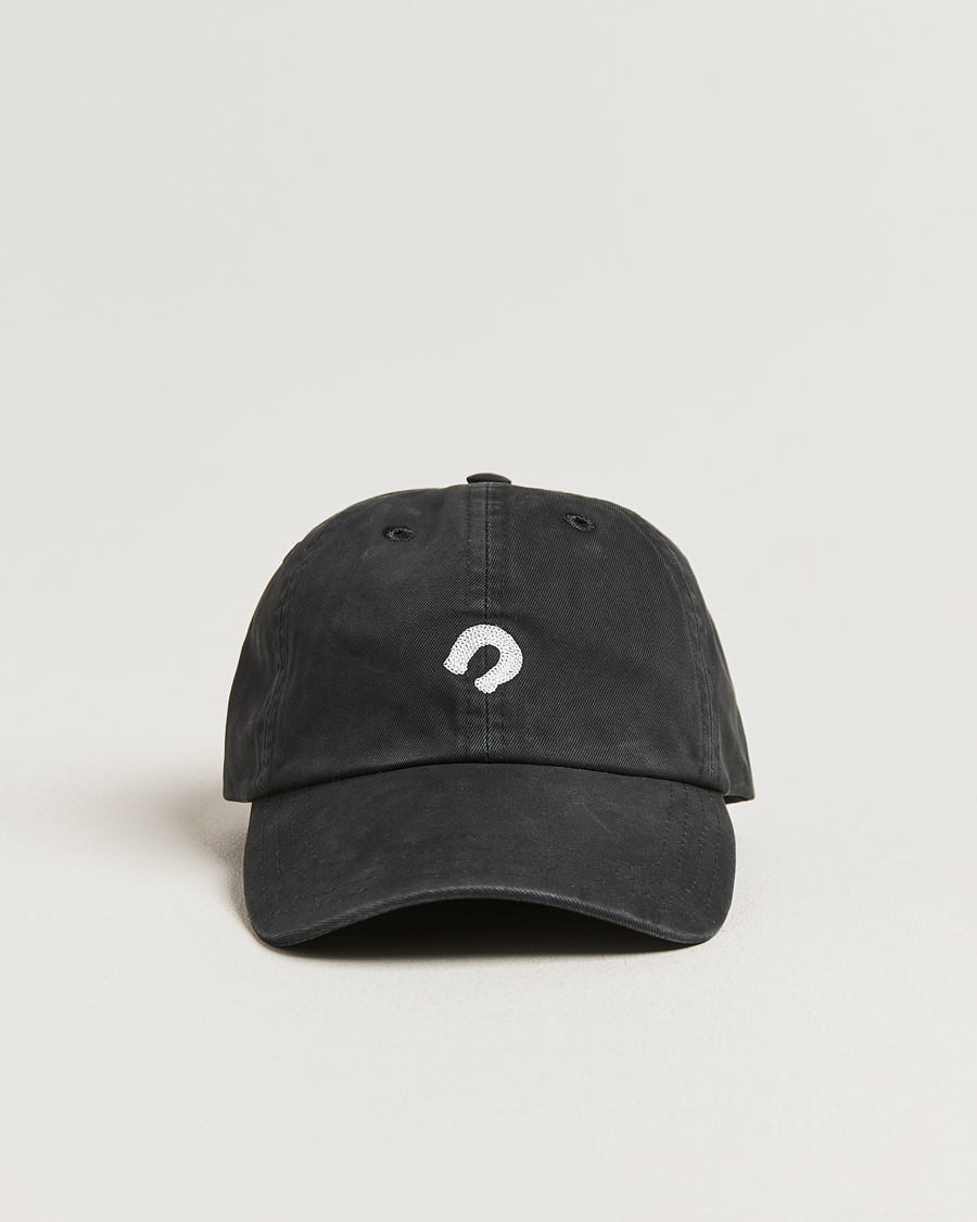 Hombres | Sombreros y gorras | Drake's | Horseshoe Chainstitch Cap Black