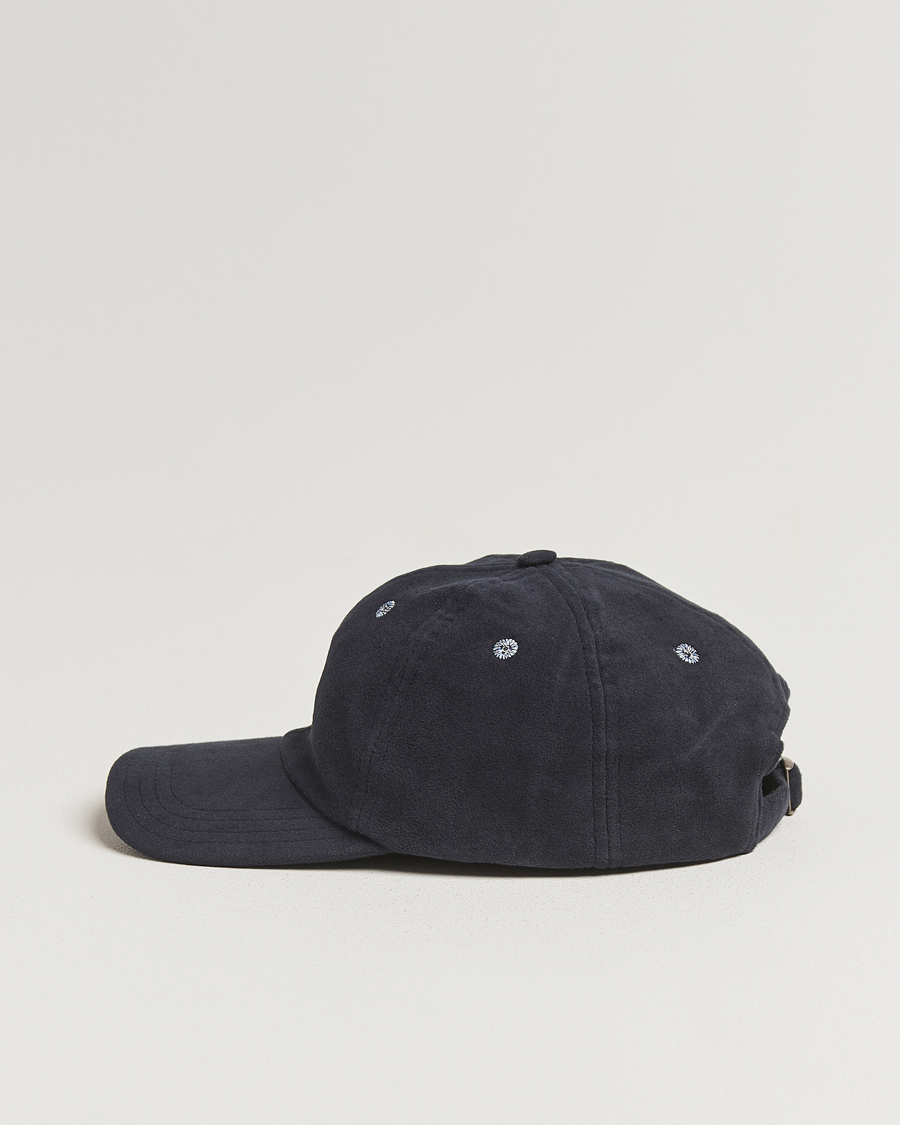 Hombres | Drake's Horse Applique Moleskin Baseball Cap Navy | Drake's | Horse Applique Moleskin Baseball Cap Navy