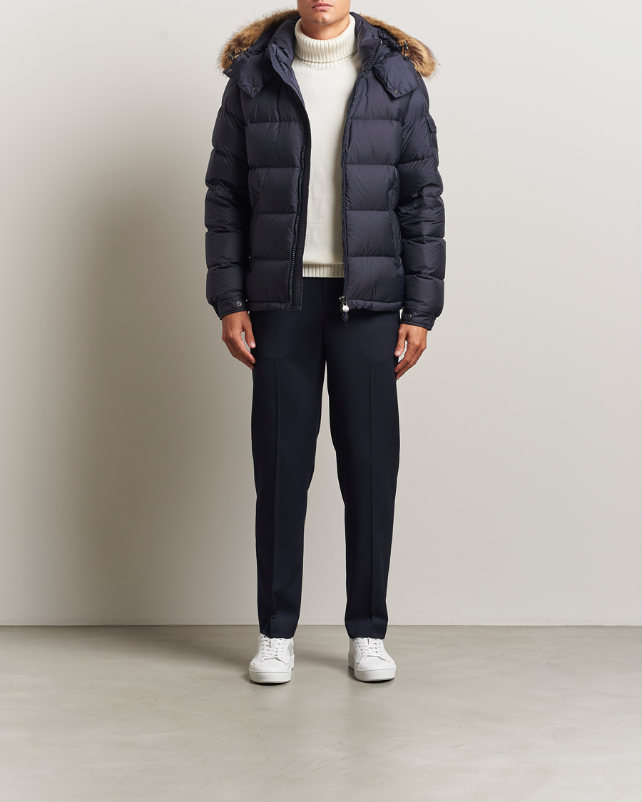 Hombres | Abrigos y chaquetas | Moncler | Maya Faux Fur Jacket Navy