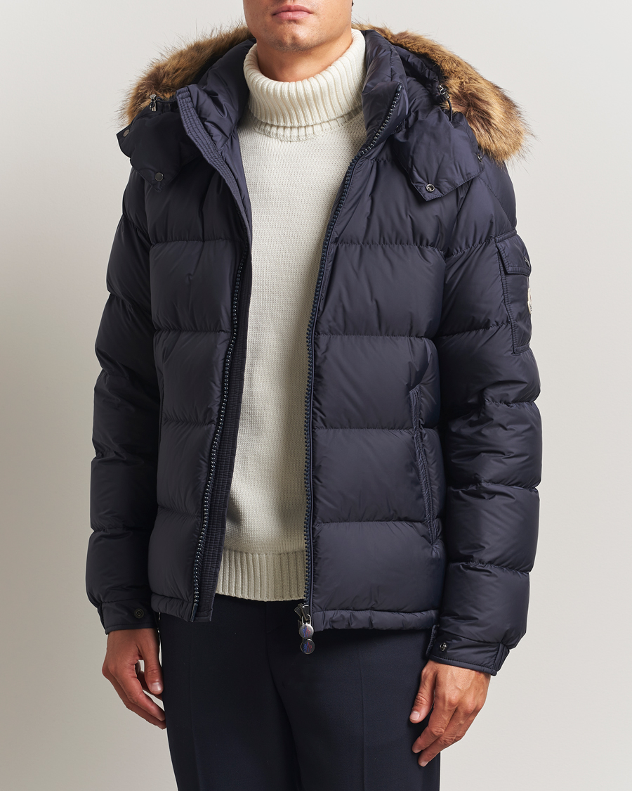 Hombres | Abrigos y chaquetas | Moncler | Maya Faux Fur Jacket Navy