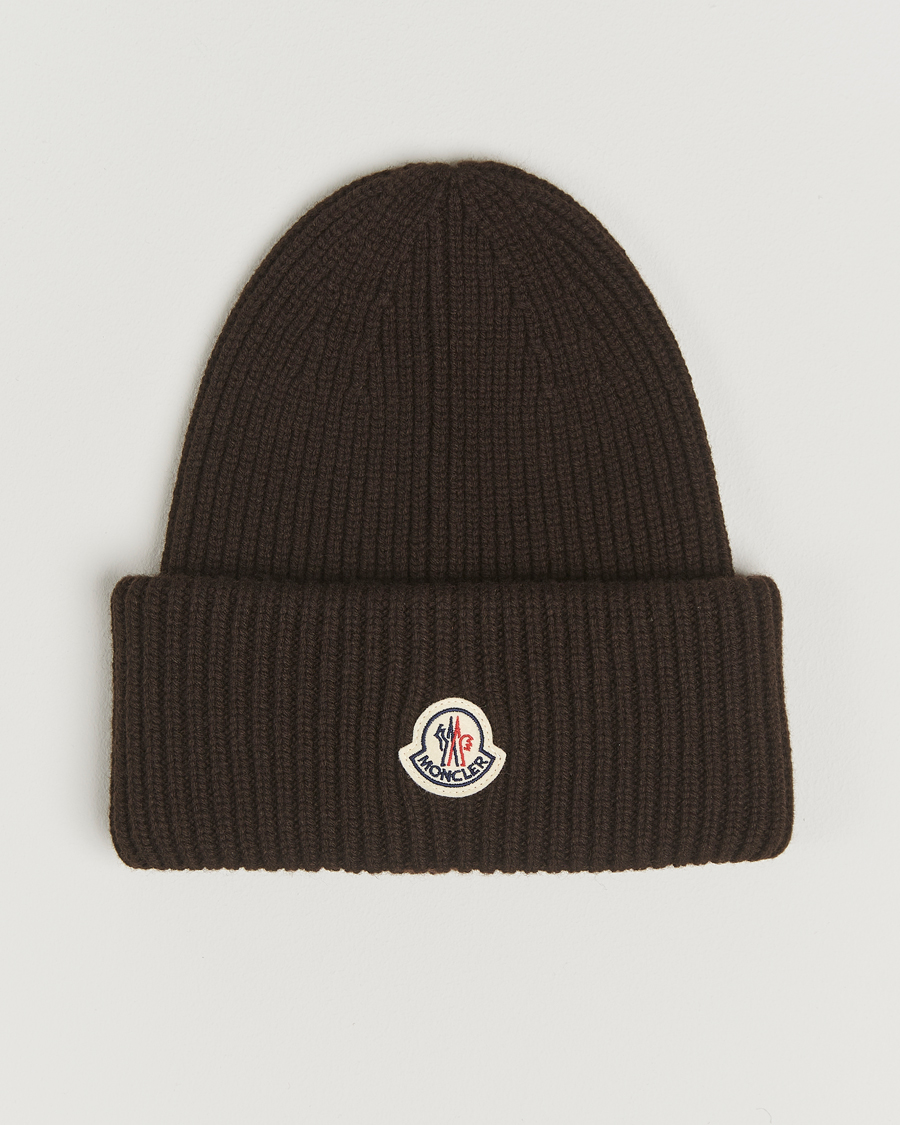 Hombres | Moncler Cashmere Beanie Brown | Moncler | Cashmere Beanie Brown
