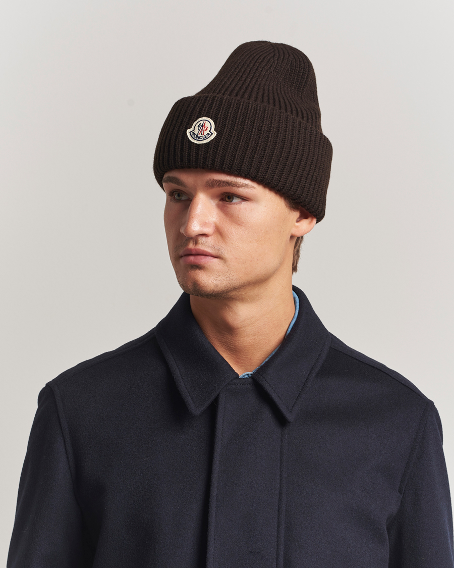Hombres | Moncler Cashmere Beanie Brown | Moncler | Cashmere Beanie Brown