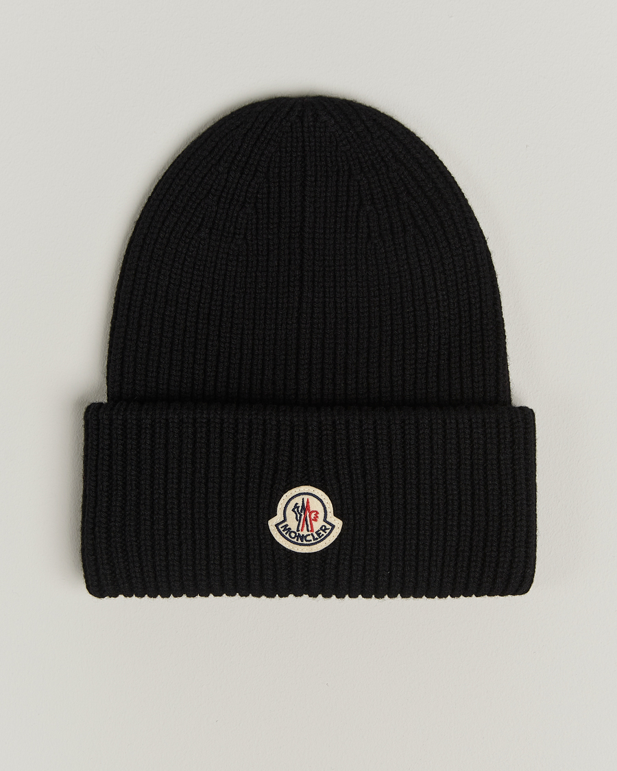 Hombres | Moncler Cashmere Beanie Black | Moncler | Cashmere Beanie Black