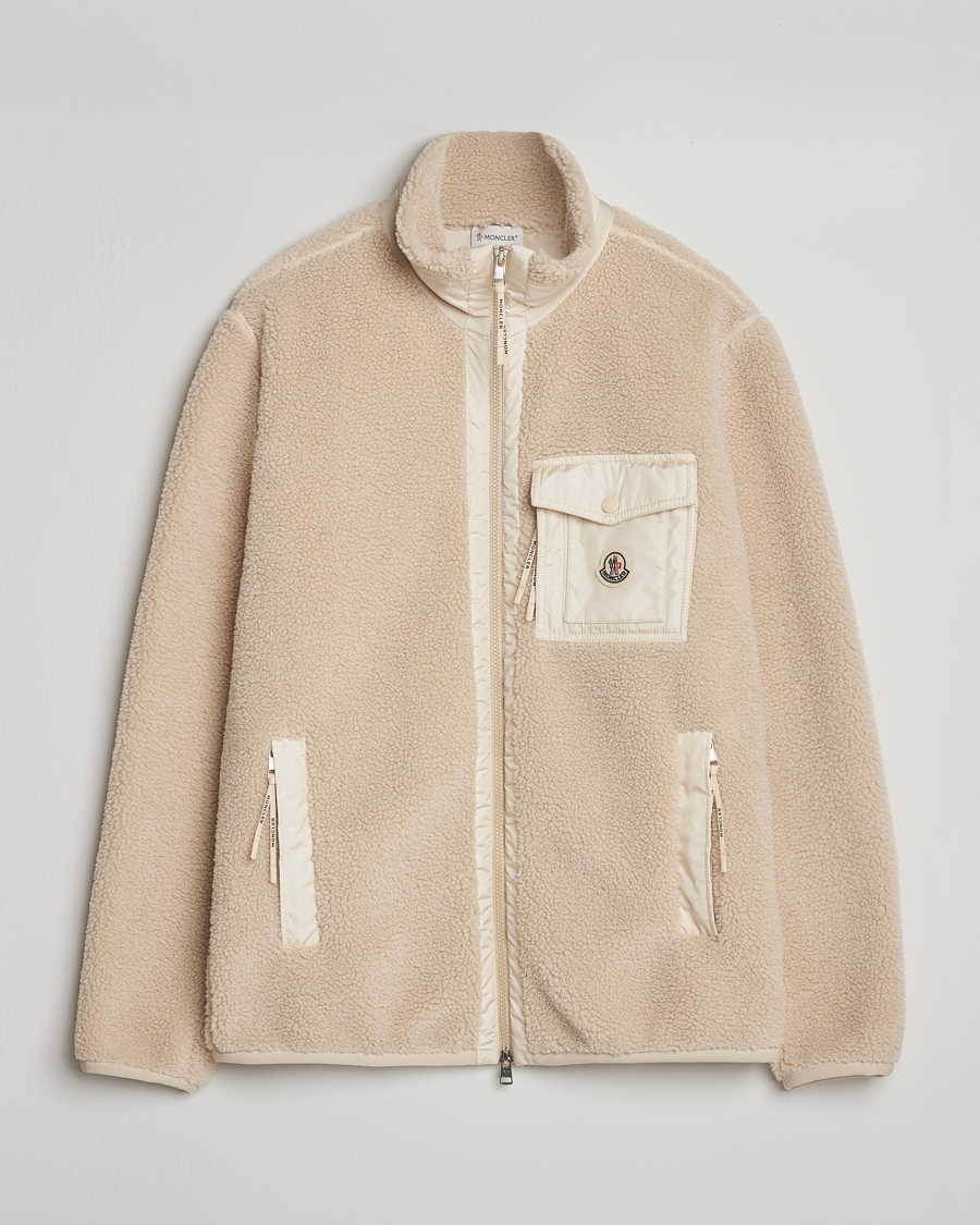 Hombres | Jerséis y prendas de punto | Moncler | Hybrid Fleece Jacket Beige