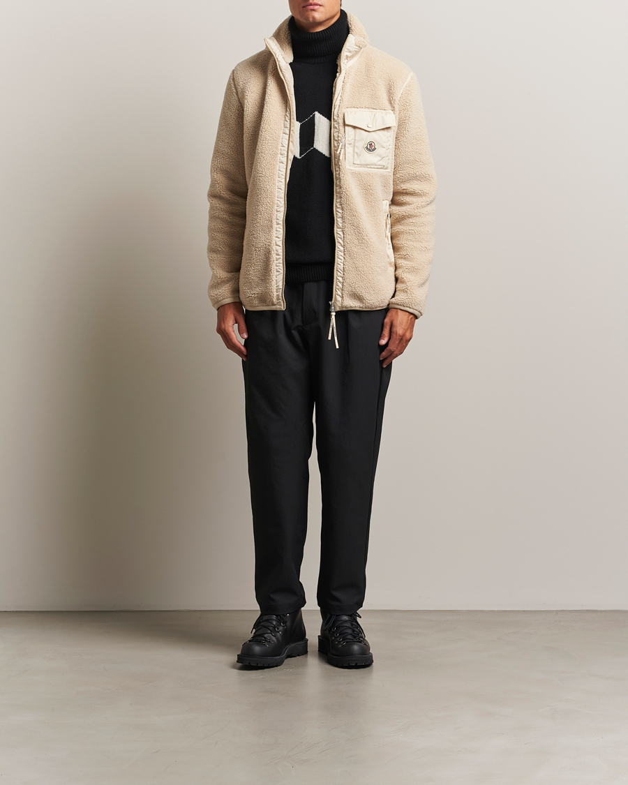 Hombres | Jerséis y prendas de punto | Moncler | Hybrid Fleece Jacket Beige