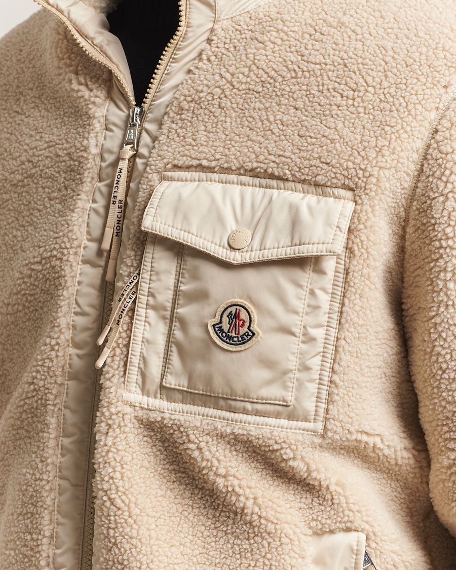 Hombres | Jerséis y prendas de punto | Moncler | Hybrid Fleece Jacket Beige