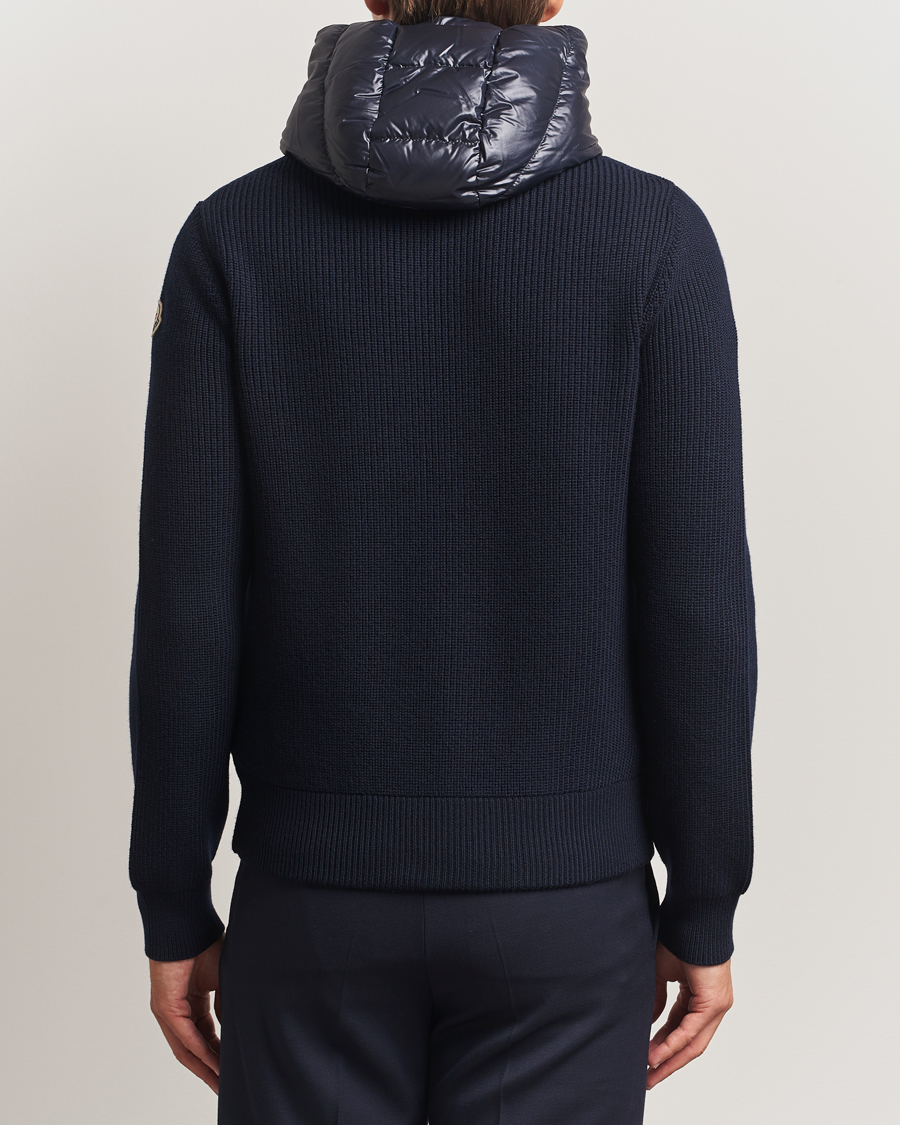 Hombres | Jerséis y prendas de punto | Moncler | Padded Hooded Cardigan Navy