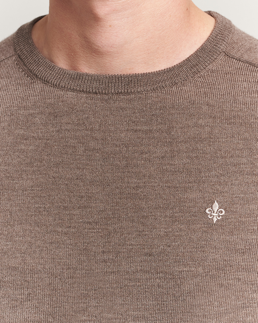 Hombres | Jerséis y prendas de punto | Morris | Merino Oneck Light Brown