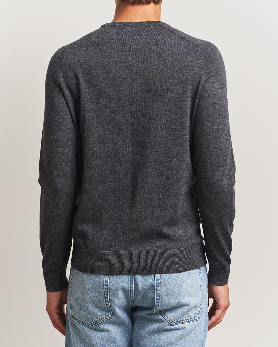 Hombres | Jerséis y prendas de punto | Morris | Merino O-Neck Grey