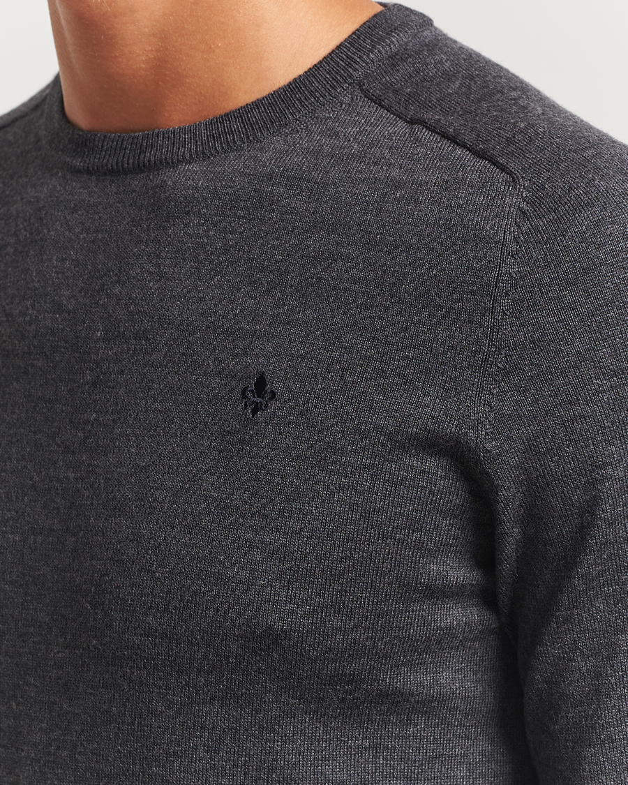 Hombres | Jerséis y prendas de punto | Morris | Merino O-Neck Grey