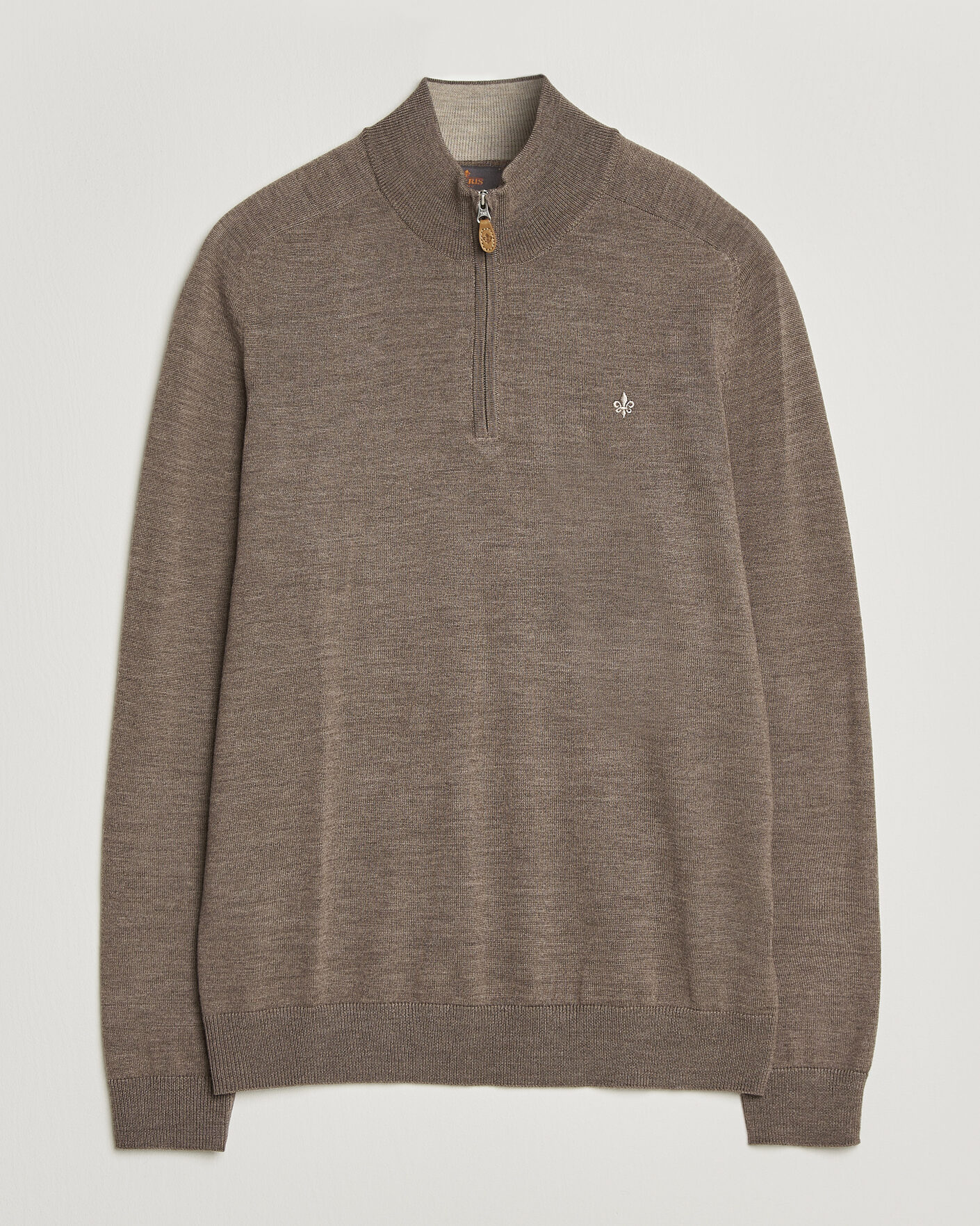 Hombres | Jerséis y prendas de punto | Morris | John Merino Half Zip Brown