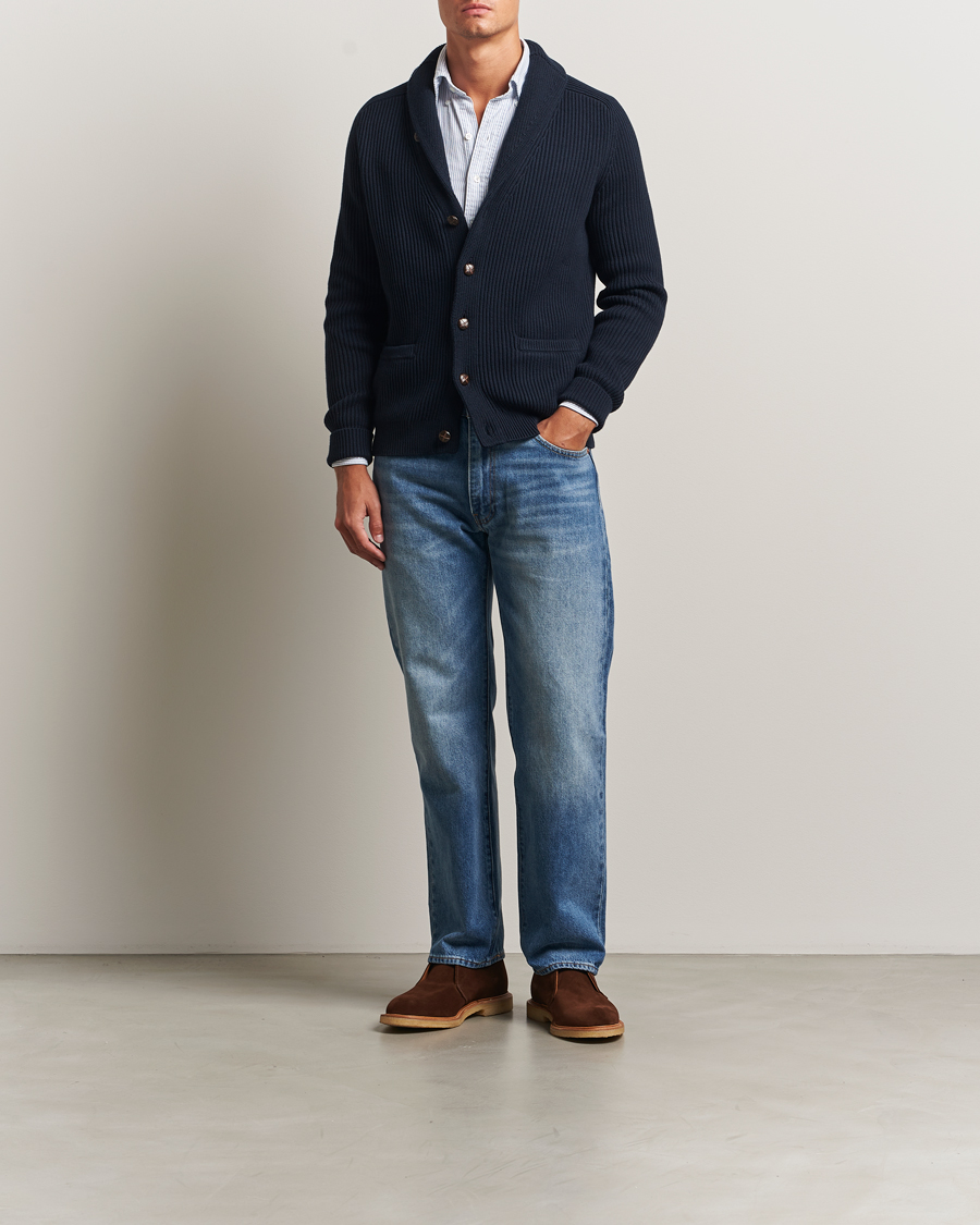 Hombres | Jerséis y prendas de punto | Morris | Brayden Shawl Cardigan Navy