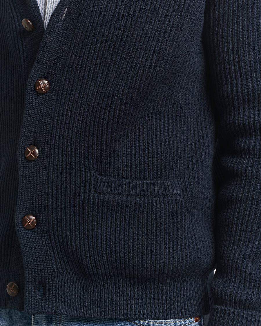 Hombres | Jerséis y prendas de punto | Morris | Brayden Shawl Cardigan Navy